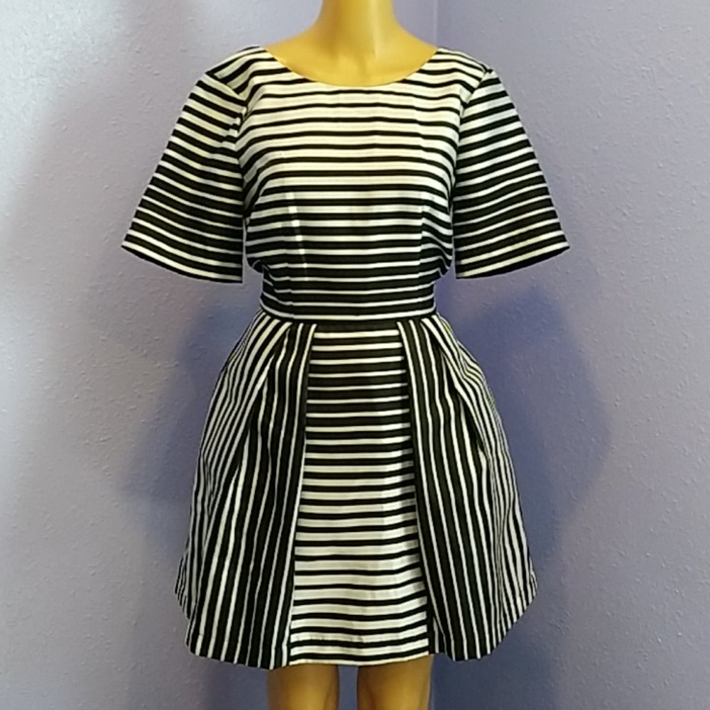 NWOT ASOS Striped Fit & Flare Skater 6 - Picture 2 of 8
